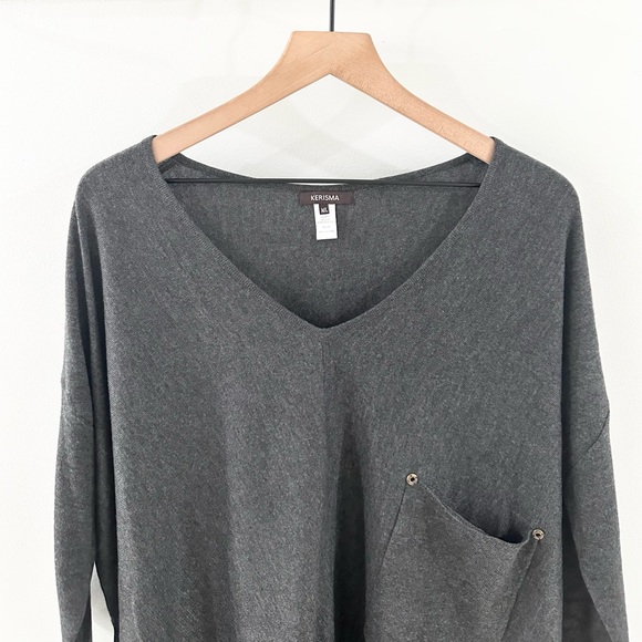 Kerisma Raven Dolman Sleeve Sweater Gray Size M/L - Picture 4 of 7